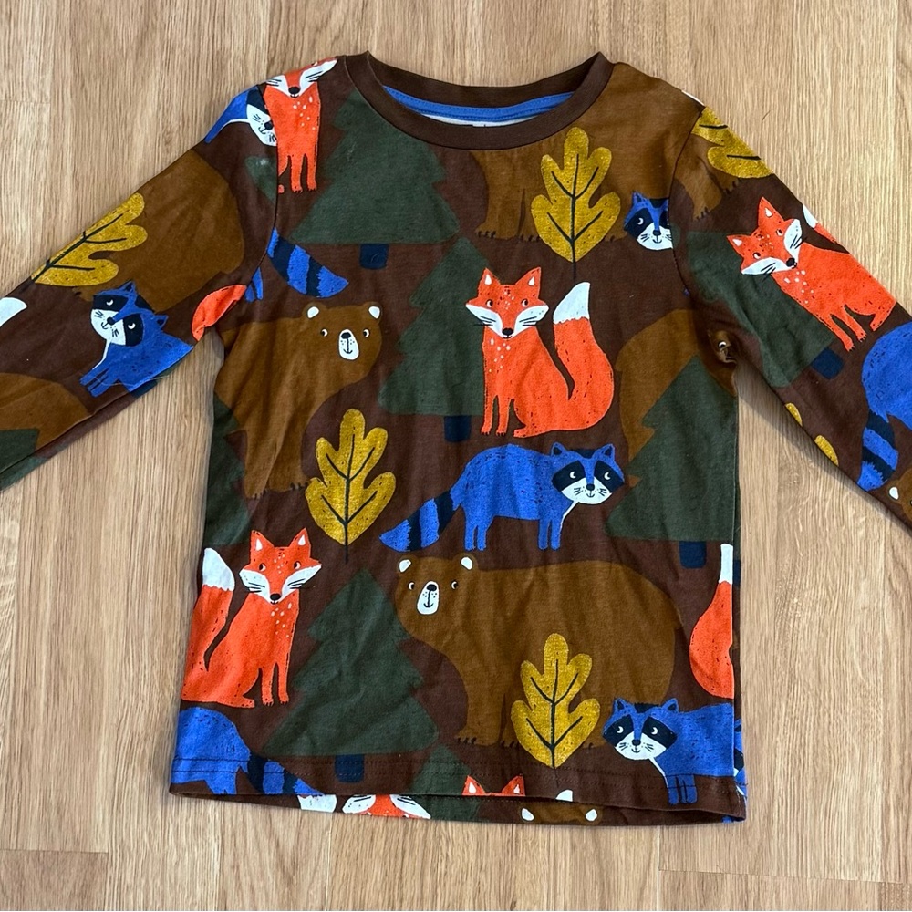 Tu Kids Forest Animal Print Shirt